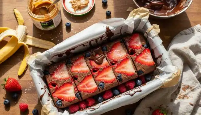 Barra de Chocolate Fitness Gelada: Frutas + Mousse que dá Saciedade à Noite Toda!