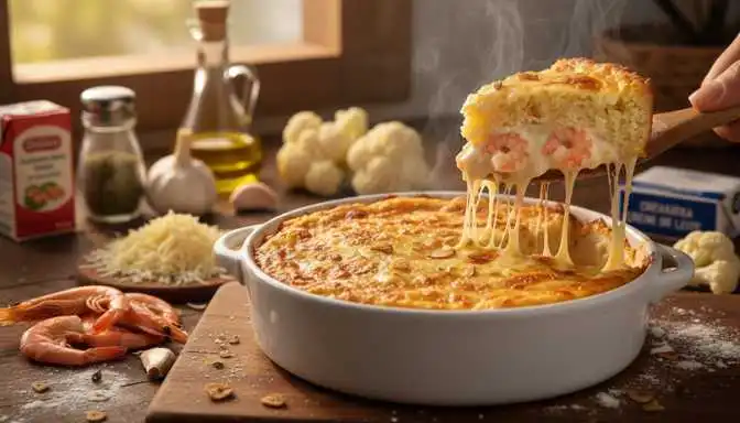 Escondidinho de Camarão Low Carb Super Cremoso!